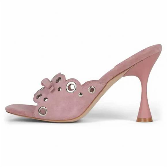 NEW JEFFREY CAMPBELL women odom sandal in pink suede silver - Picture 2 of 4